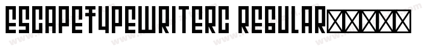 EscapeTypewriterC Regular字体转换